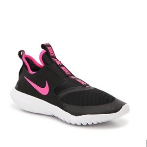 Pink/Black Nike Flex Runner Slip-On Sneaker